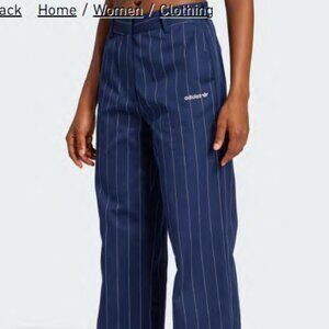 Adidas Pinstripe Twill Loose Pants
